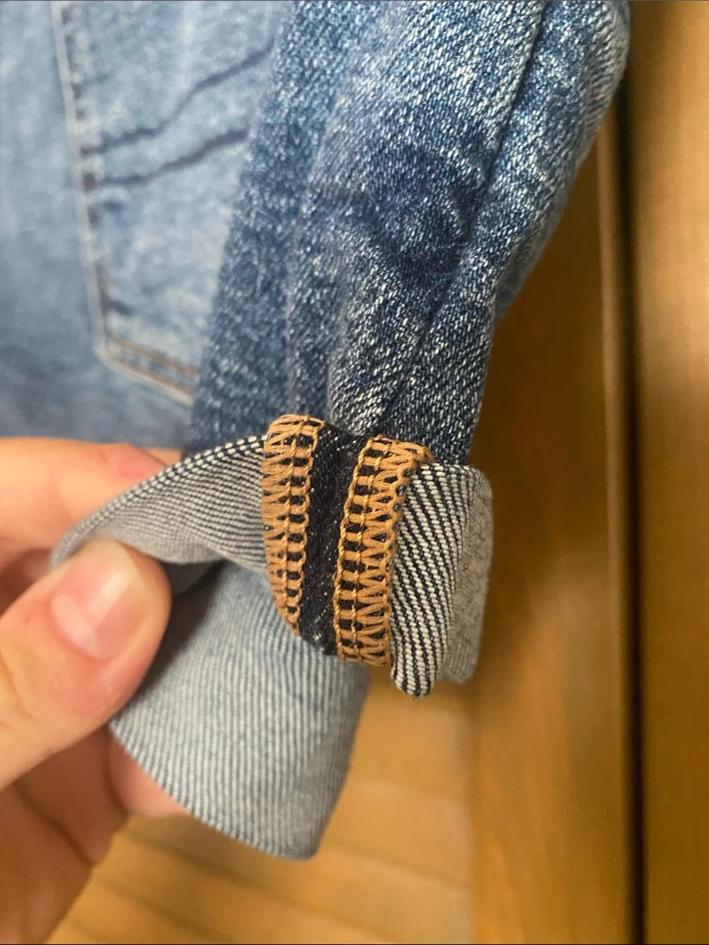 American Eagle Outfitters Indigo Rolled-Hem Denim Shorts - Picture 5 of 5